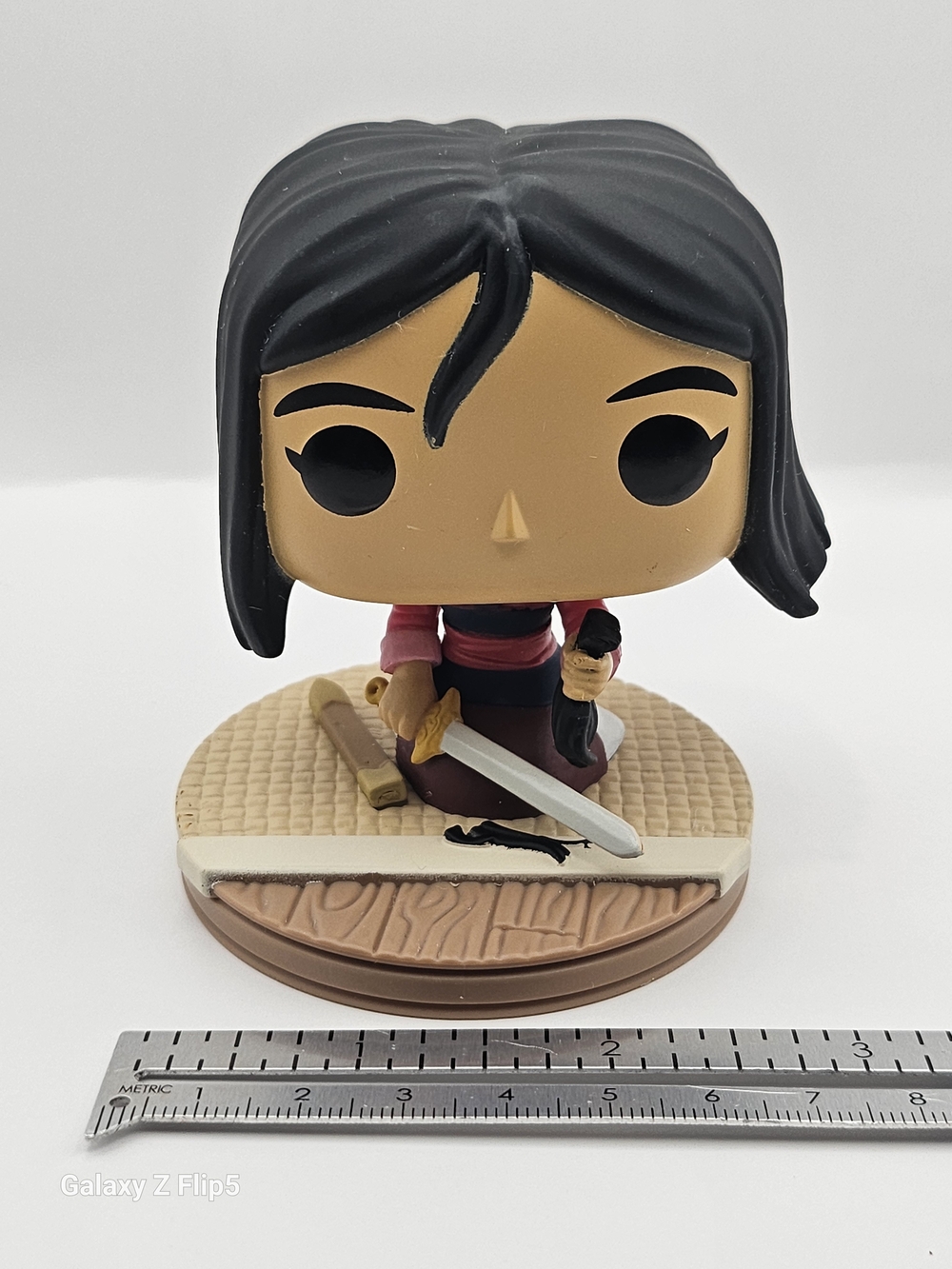 Funko Pop! Inspired Black-Haired Warrior Figurine - Black, Brown, Cream